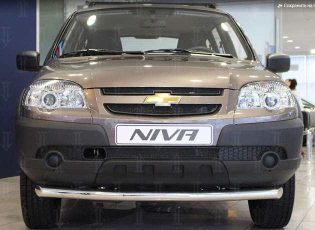 Защита радиатора "Standart" B@3 2123 "Chevrolet Niv@" чёрная купить недорого с доставкой в Екатеринбург