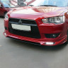 Накладка (юбка) переднего бампера "Zodiak" (с планкой) для Mitsubishi Lancer X (2007-2010) купить недорого с доставкой в Екатеринбург