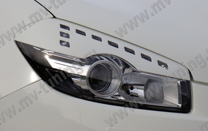 Накладки на фары (реснички) для Nissan Qashqai (2010-2013) купить недорого с доставкой в Екатеринбург