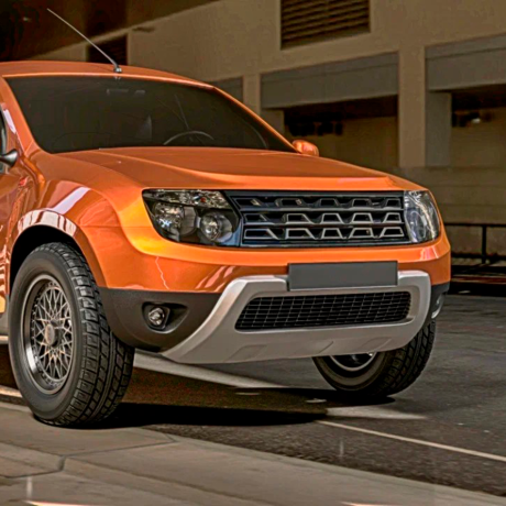 Решетка радиатора "Кибер стиль" (грунтованная, матовая) для Renault Duster (2010-2020) купить недорого с доставкой в Екатеринбург
