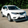 Защита переднего бампера одинарная d63мм (НПС) Nissan X-Trail (2015-н.в.) купить недорого с доставкой в Екатеринбург