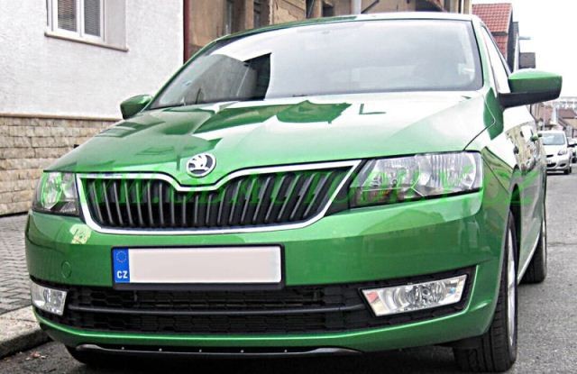 Спойлер переднего бампера (под покраску) для Skoda Rapid (2012-н.в.) купить недорого с доставкой в Екатеринбург